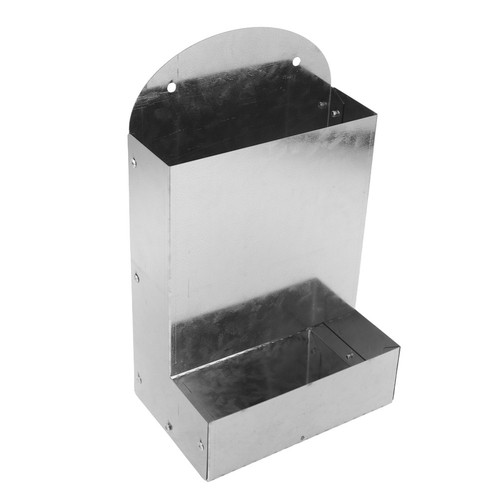 Silver metal chicken coop - chicken,