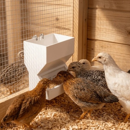 Chicken feeder hanging trough - hanging,